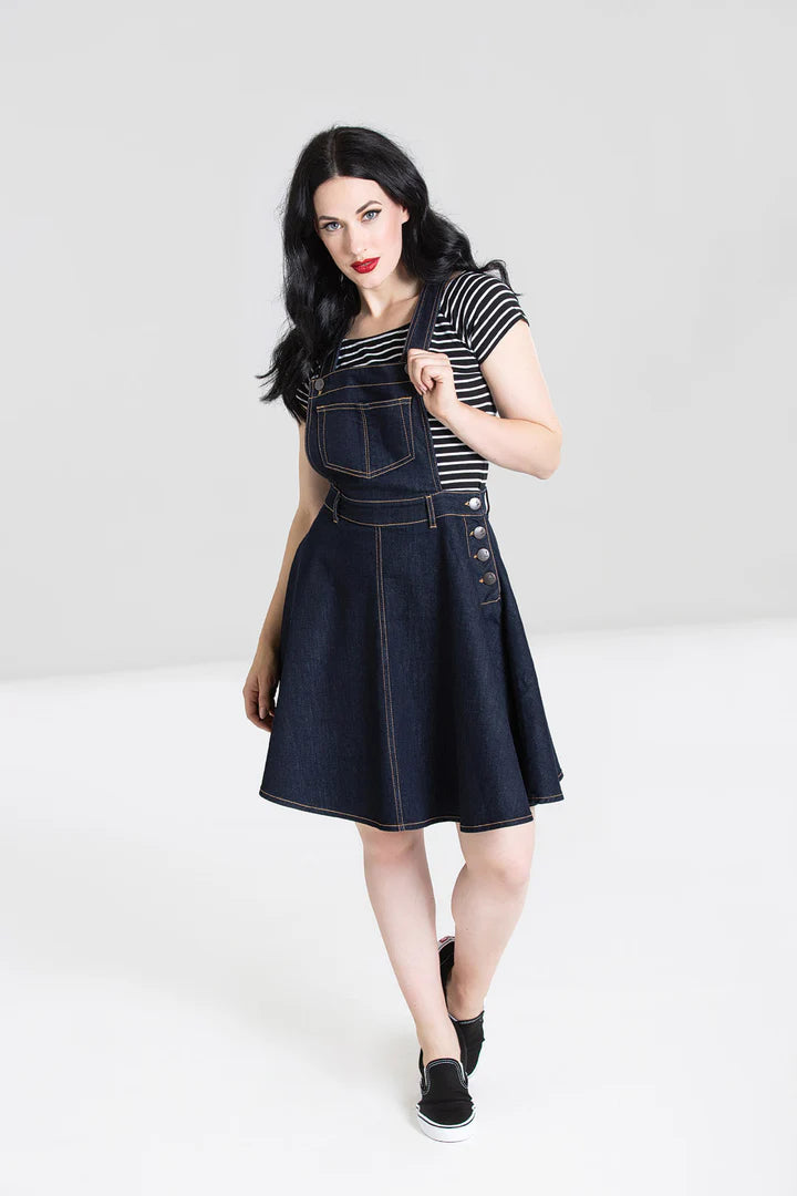 Dakota Pinafore Dress Rockin Bettie Dakota Pinafore Dress Rockin Bettie