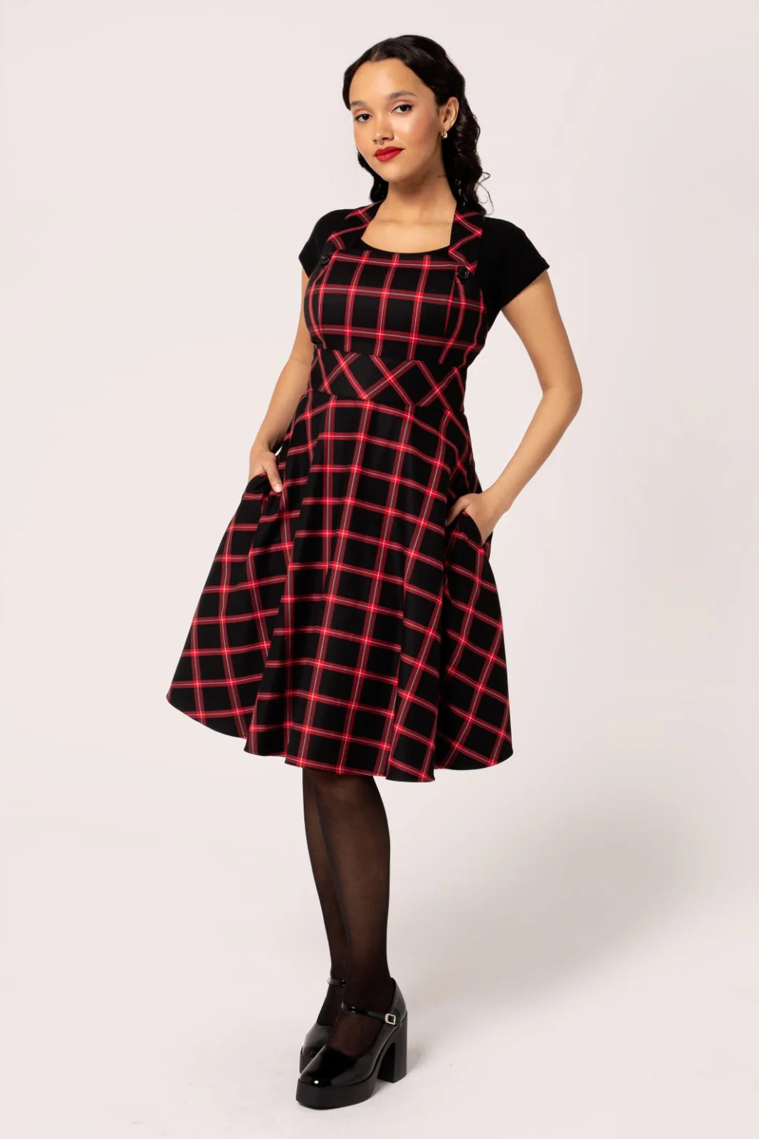 Janine Pinafore Dress  Rockin Bettie