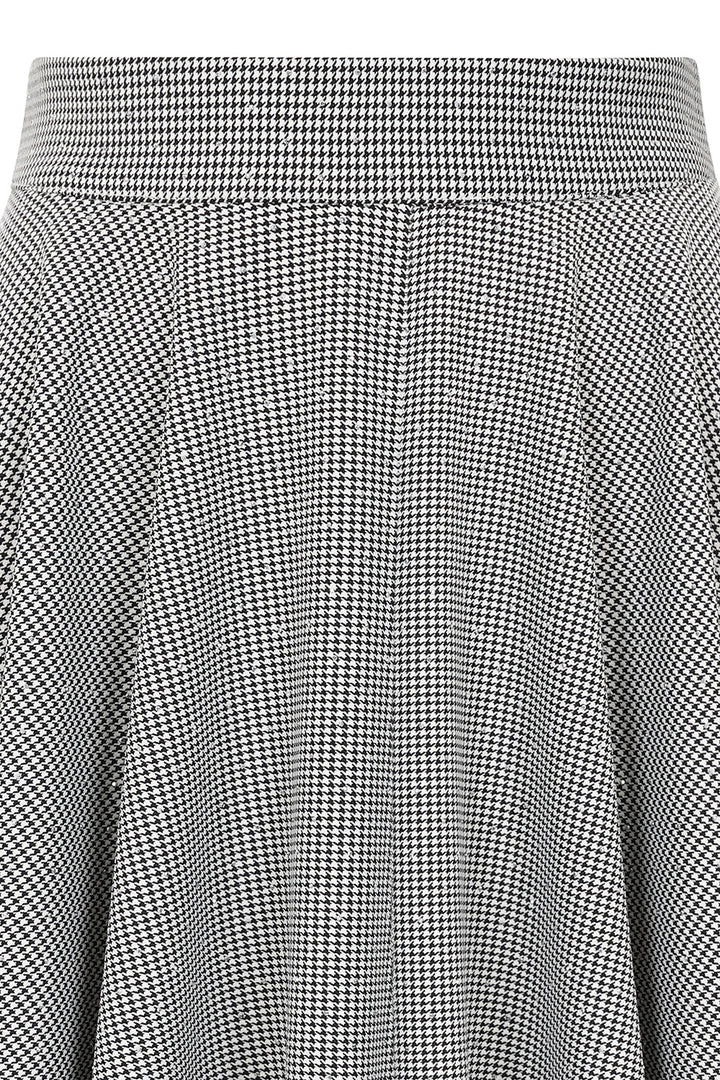 Black Cary Sparkle Houdndstooth swing skirt