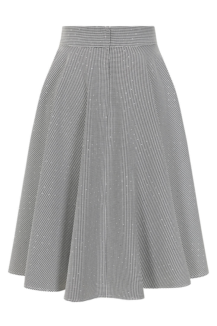 Black Cary Sparkle Houdndstooth swing skirt