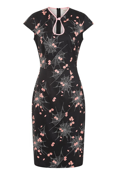 Kaori Spiderweb Blossom Pencil Dress