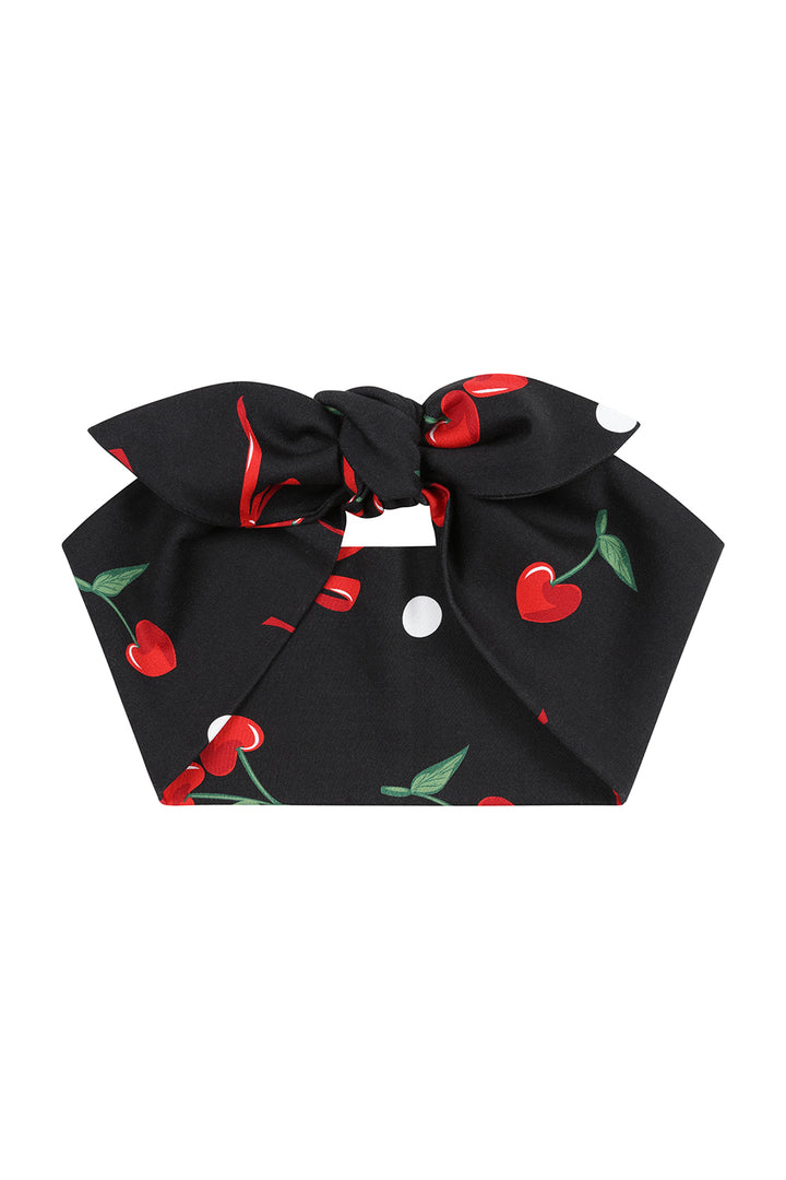 CHERRIES AND BOW BANDANA