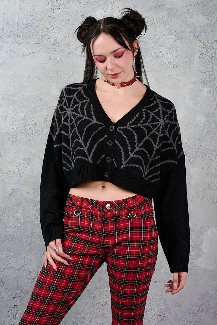 Black/Grey Web of Night Cardigan