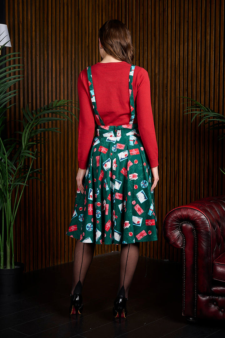 Green Cecilia under the tree suspender skirt