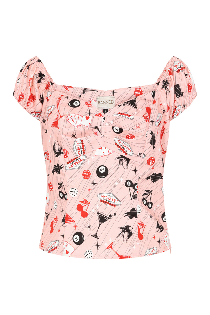 Pink Babe Viva las vegas top