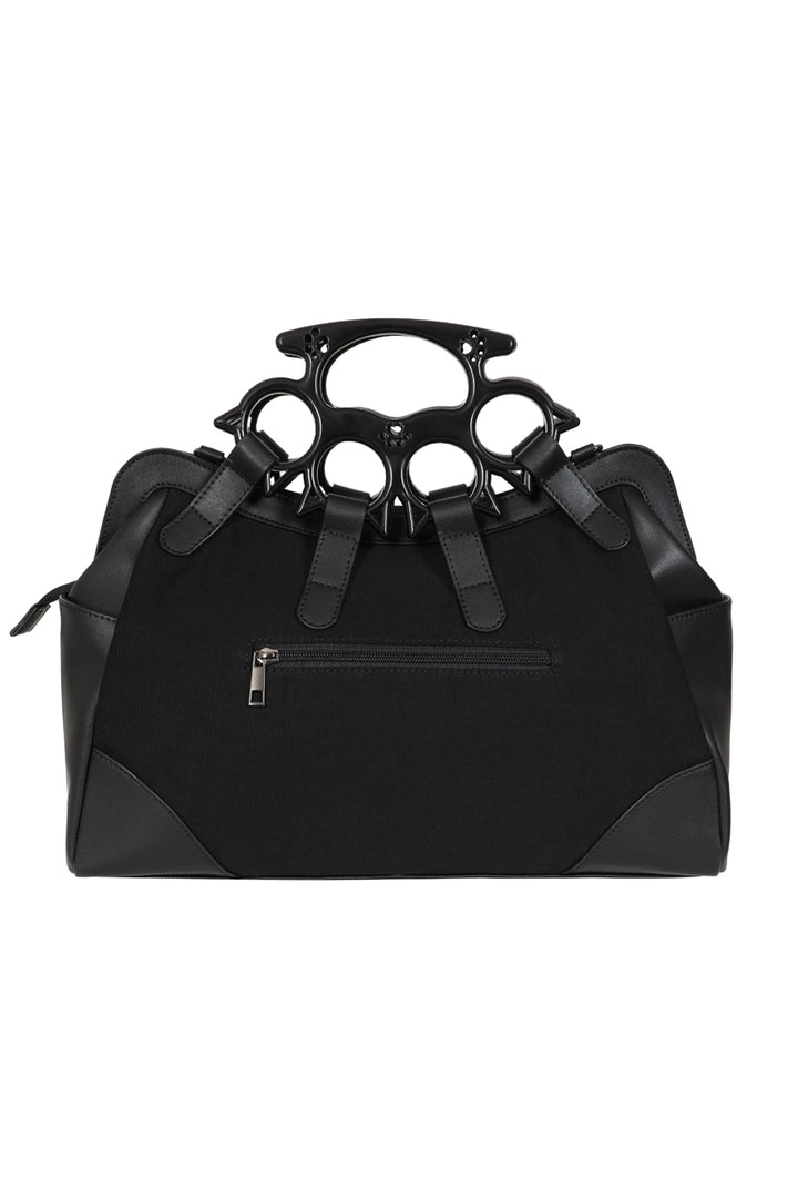 Black Iron Halo Knuckle Top Handle Bag