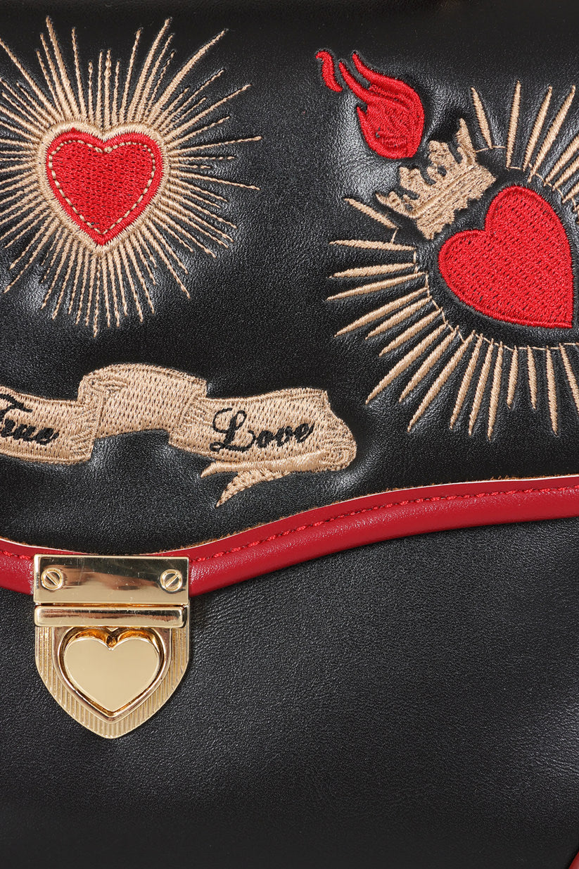 Black TRUE LOVE HANDBAG