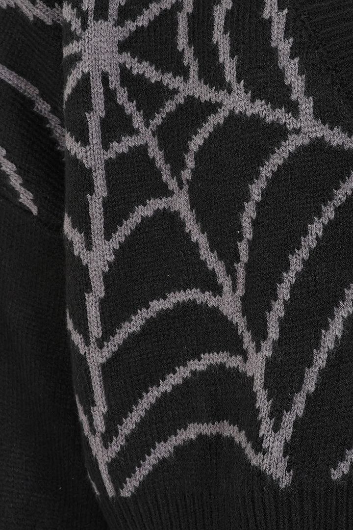 Black/Grey Web of Night Cardigan