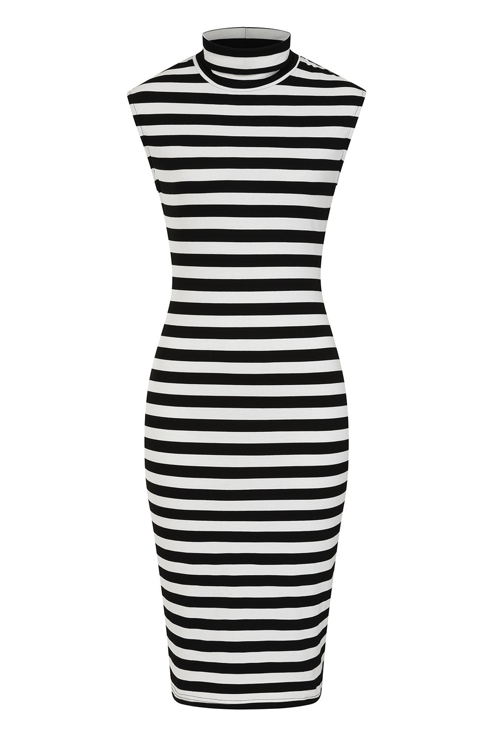 Black/White Lina striped pencil dress