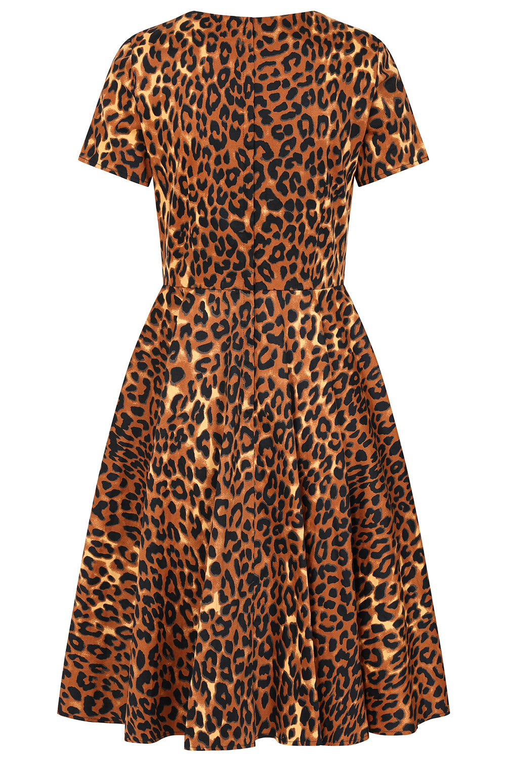 Brown DELLA LEOPARD DRESS