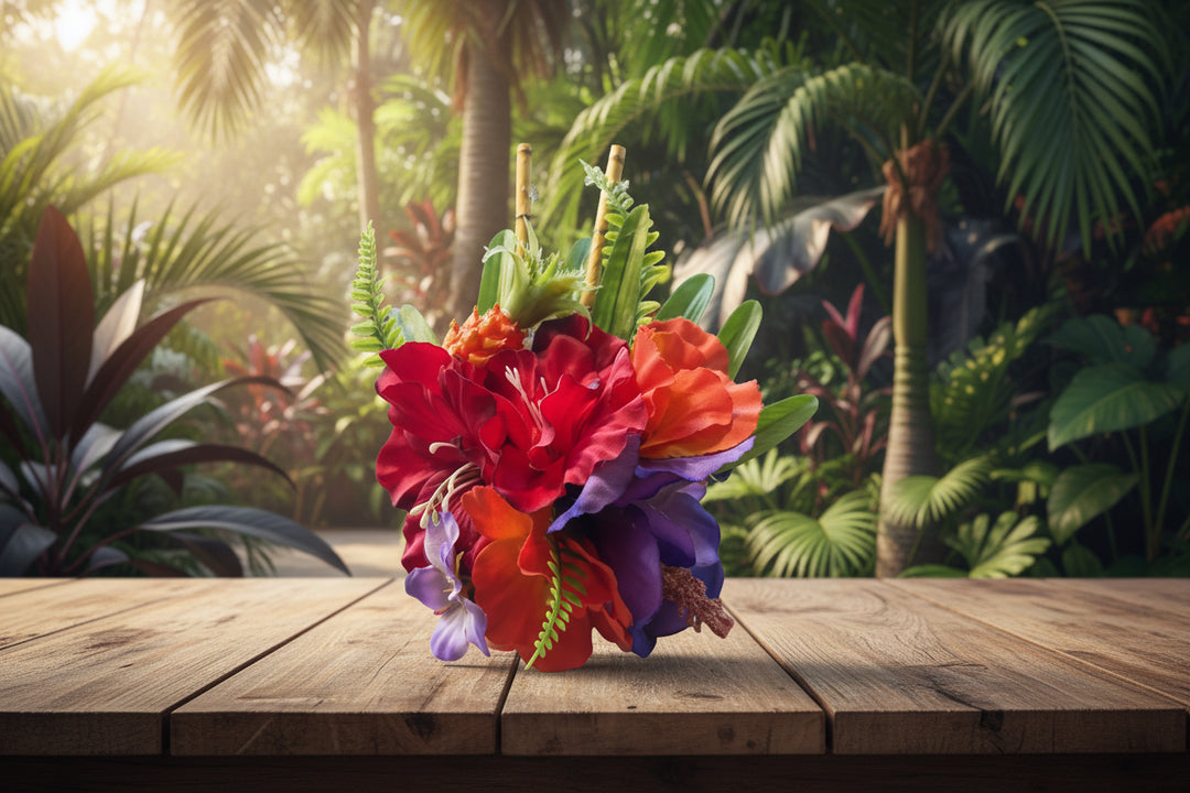 Tropical pinup hair flowers