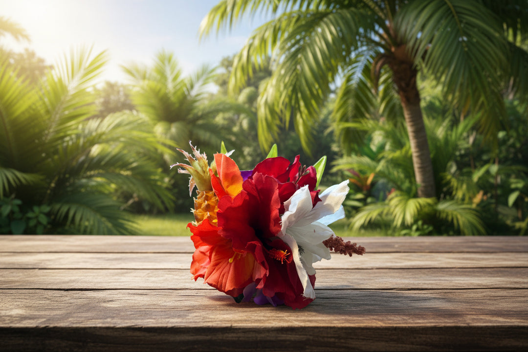 Tropical pinup hair flowers