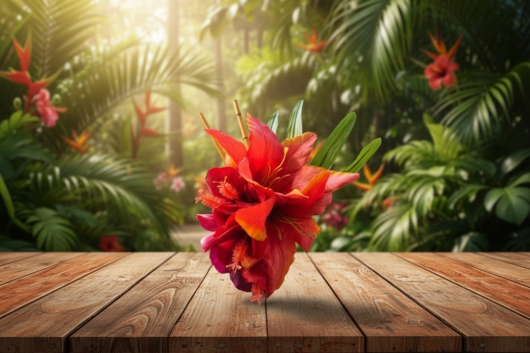 Tropical pinup hair flowers
