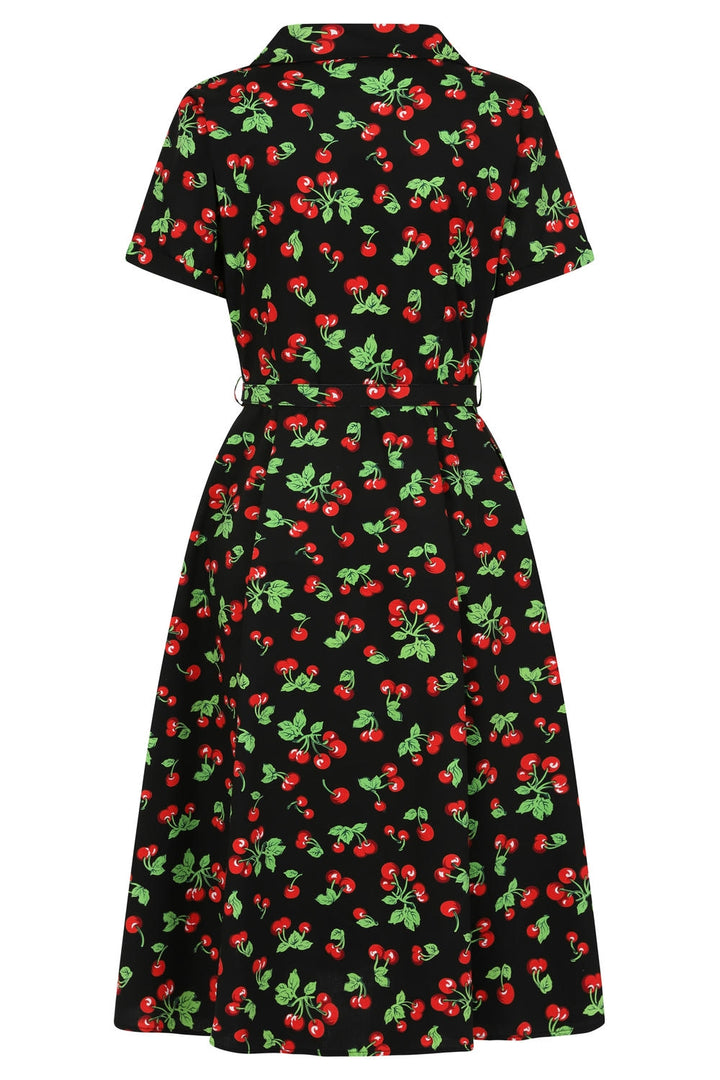 Black DARLA CHERRIES DRESS