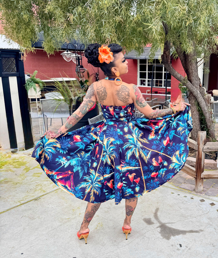 Beachcomber Swing Kleid Hibiscus