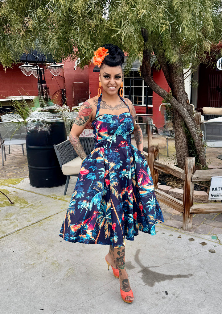 Beachcomber Swing Kleid Hibiscus