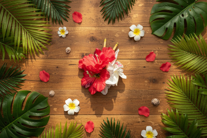 Tropical pinup hair flowers
