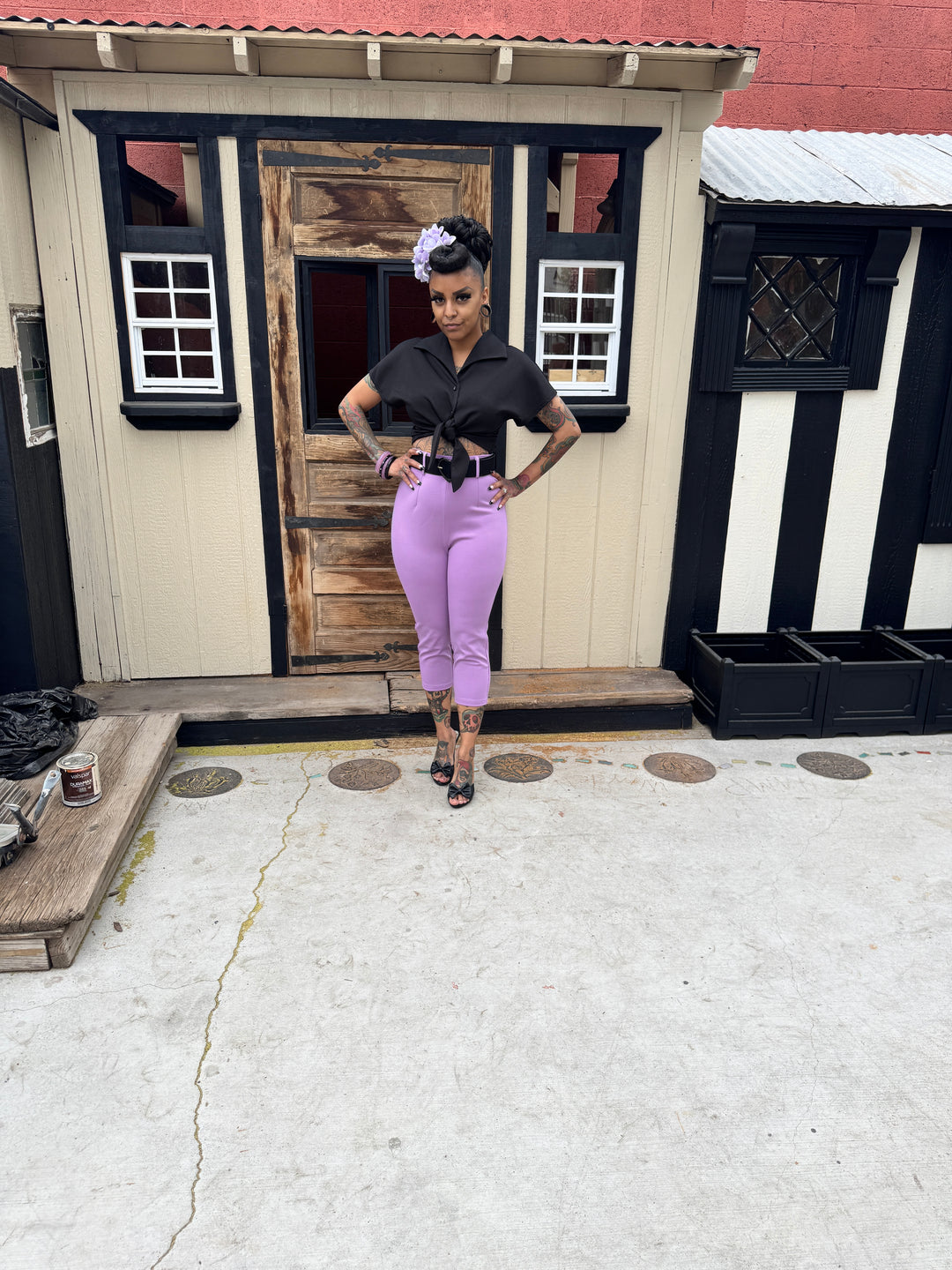 Love your curves Capri- Lilac