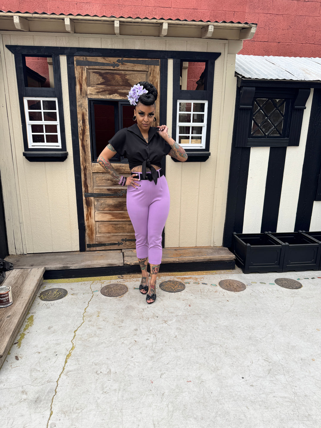 Love your curves Capri- Lilac