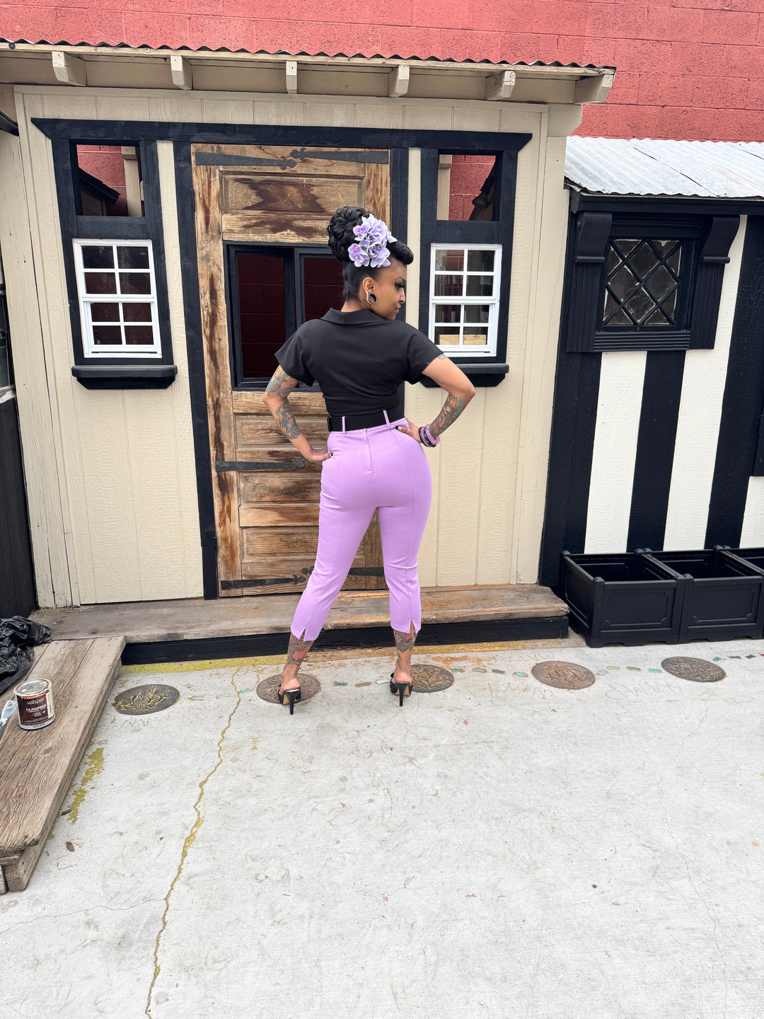 Love your curves Capri- Lilac