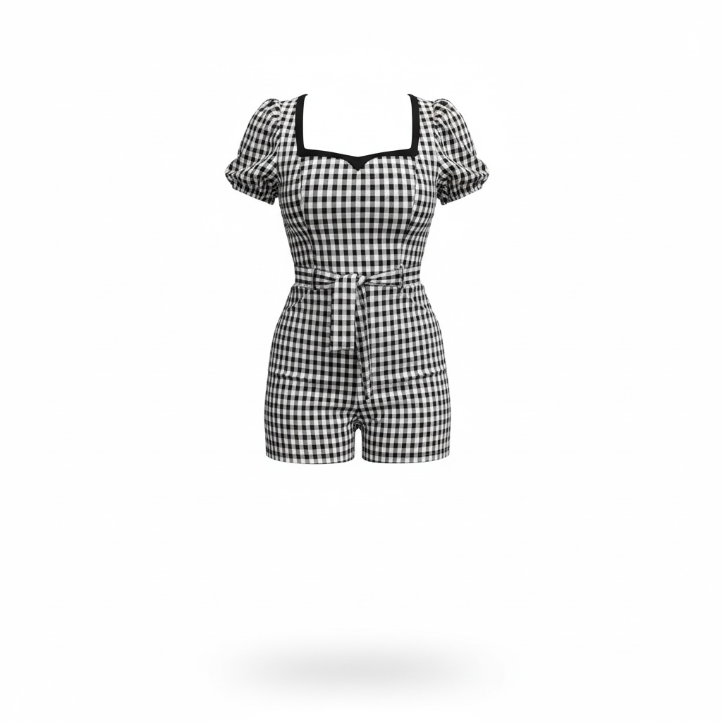Heartbreaker Plaid Romper