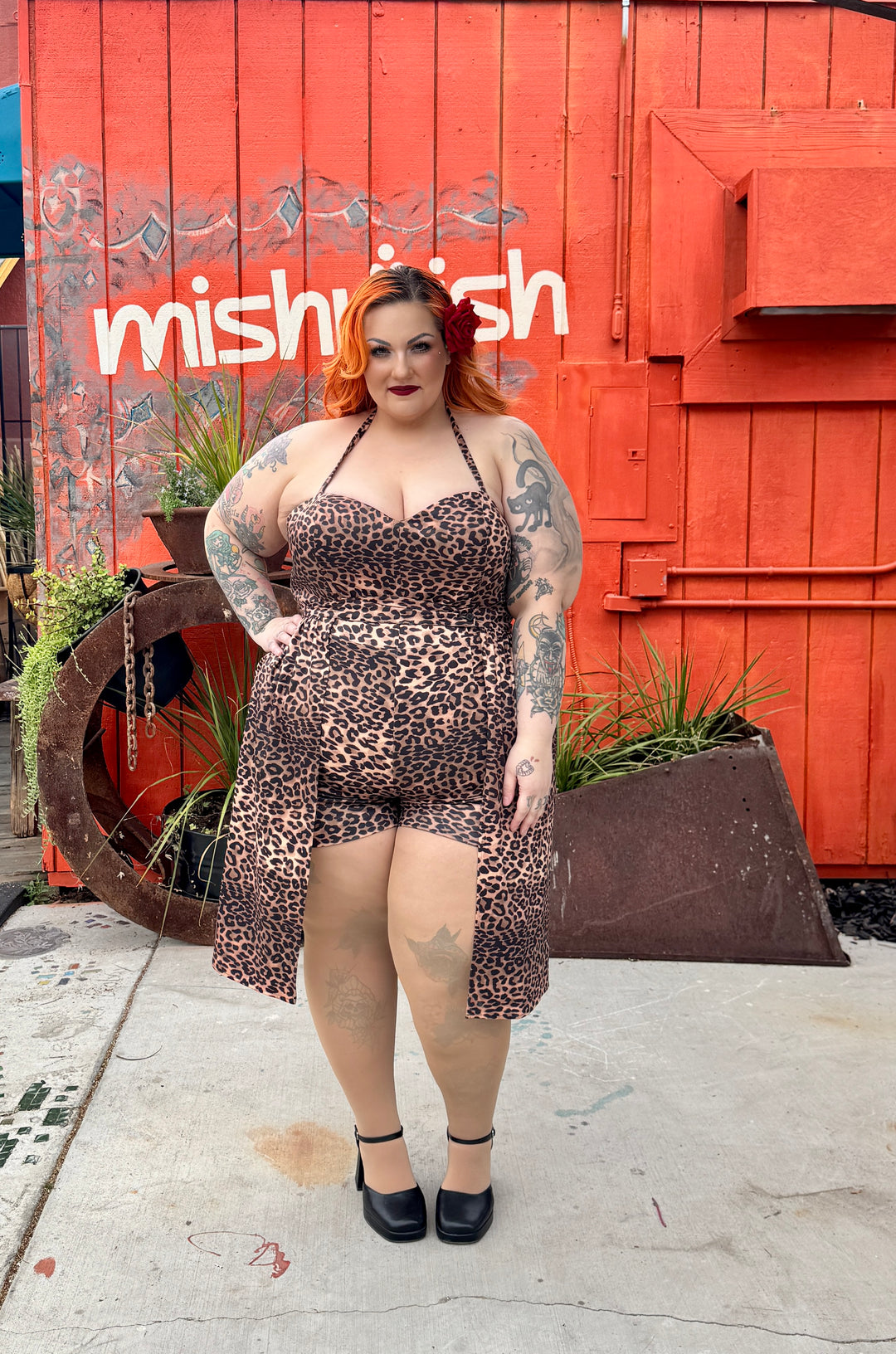 Playsuit with matching skirt