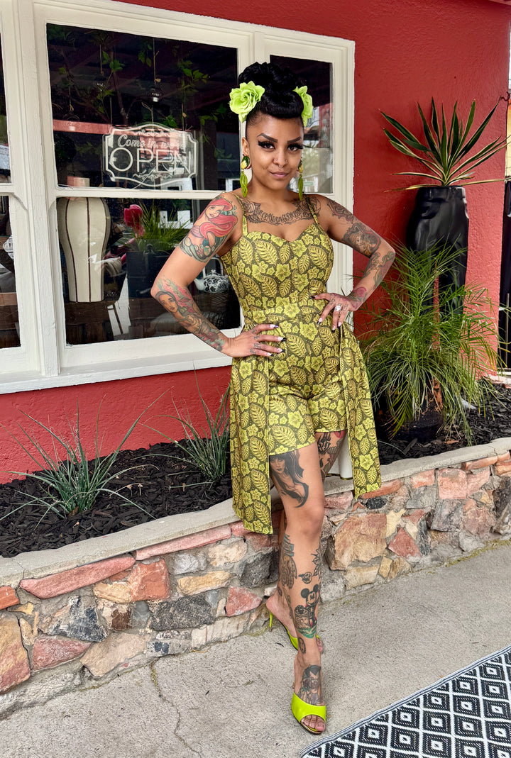 Playsuit with matching skirt