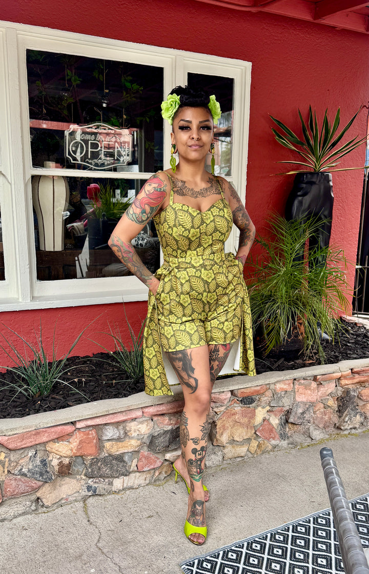 Playsuit with matching skirt