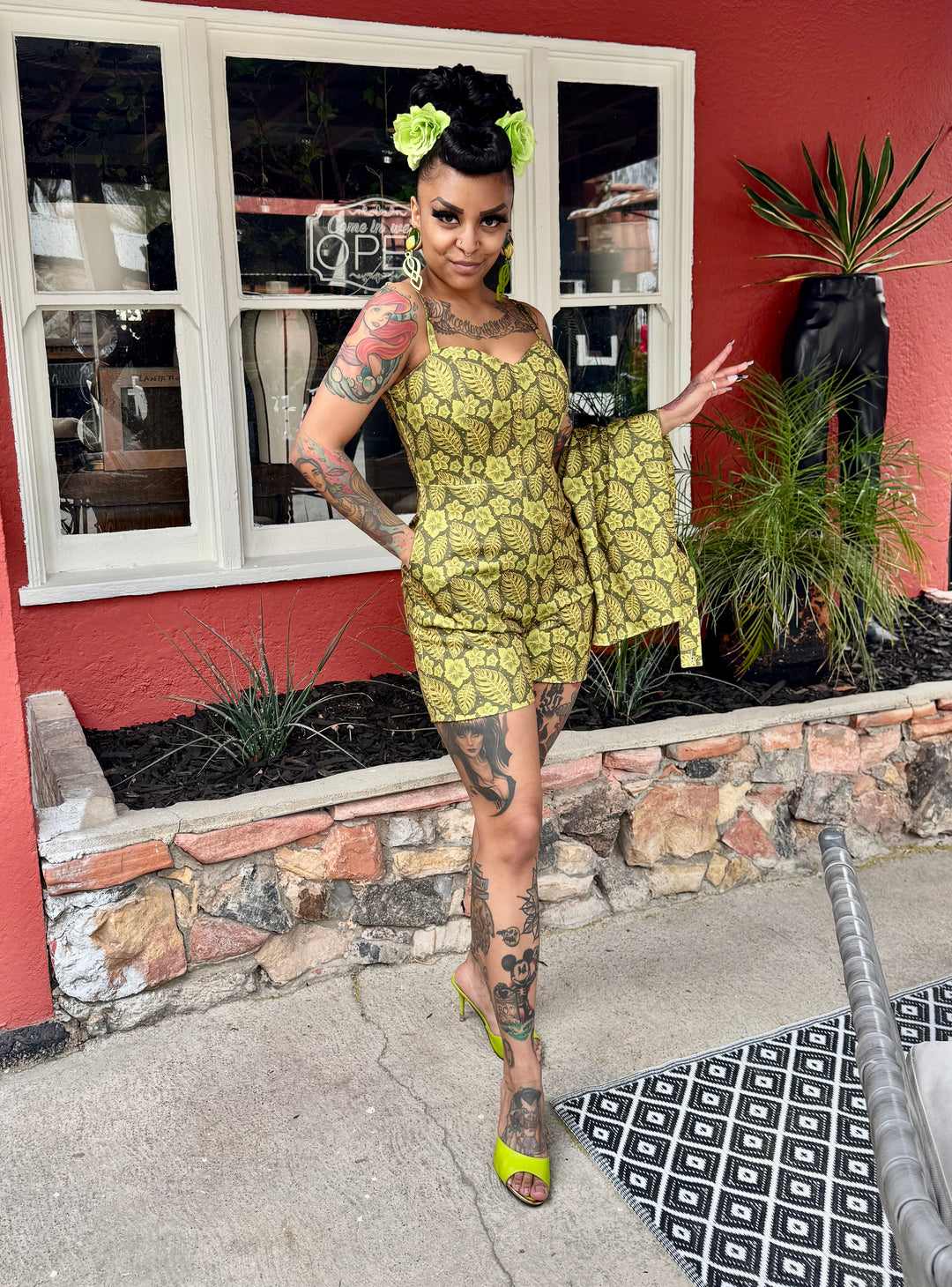 Playsuit with matching skirt