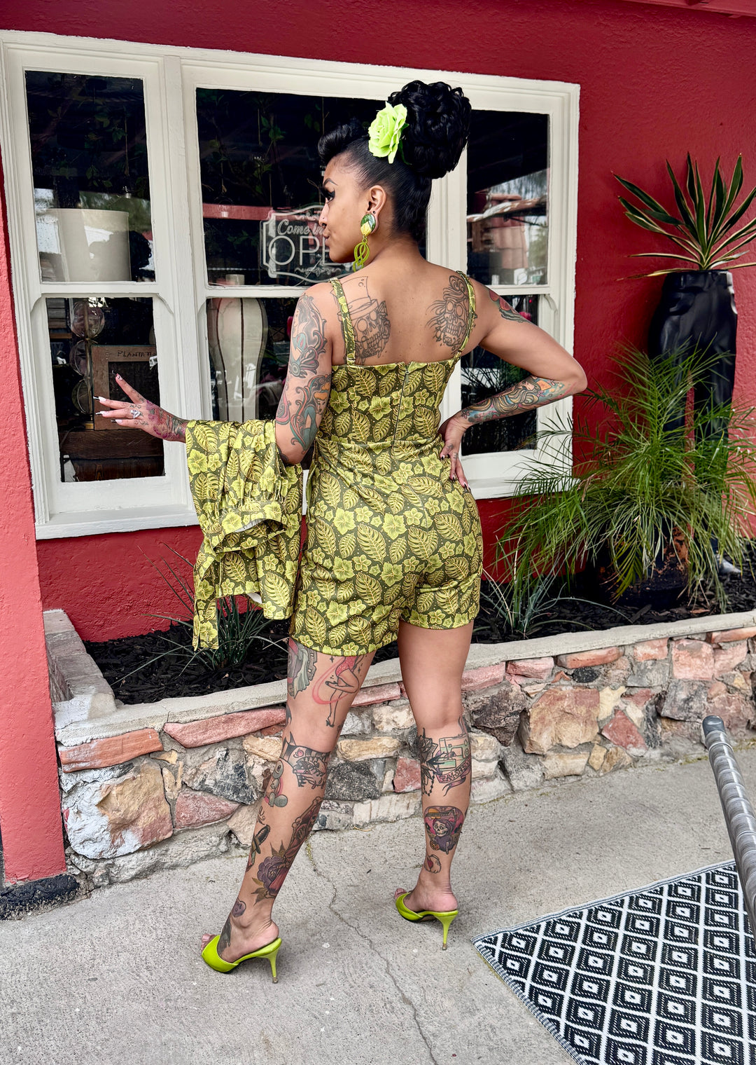 Playsuit with matching skirt