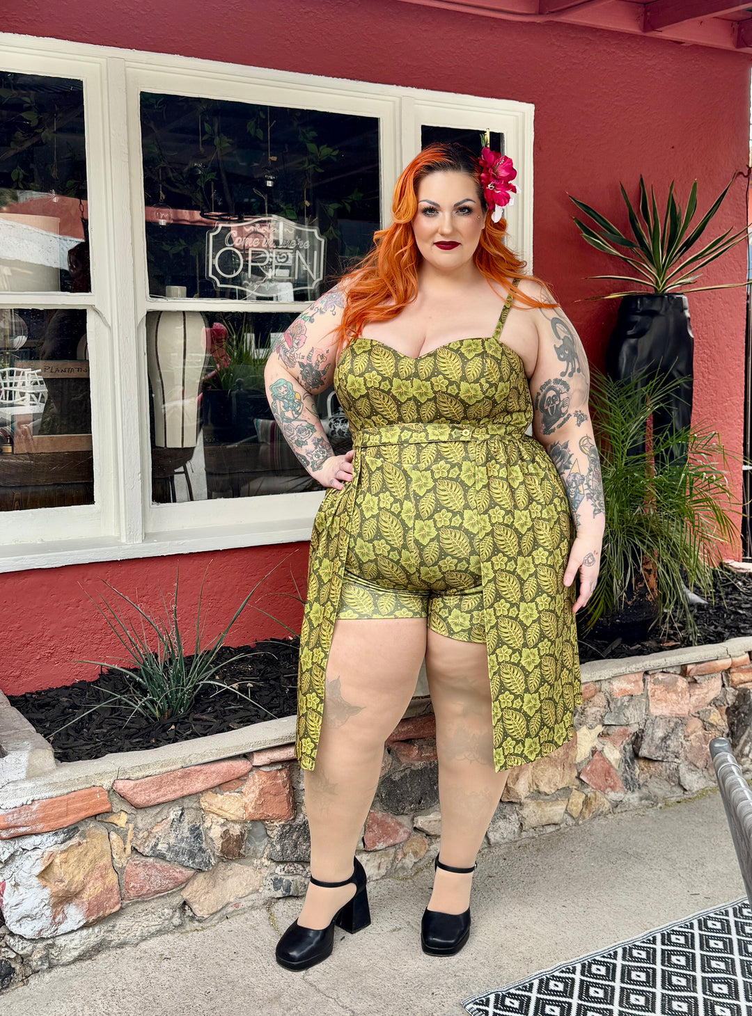 Playsuit with matching skirt