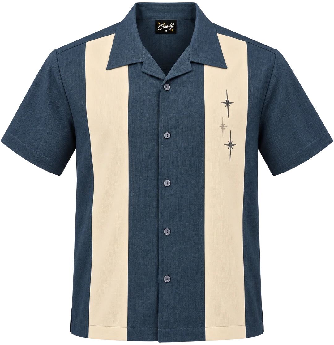 Bowlingshirt mit Drei-Sterne-Panel