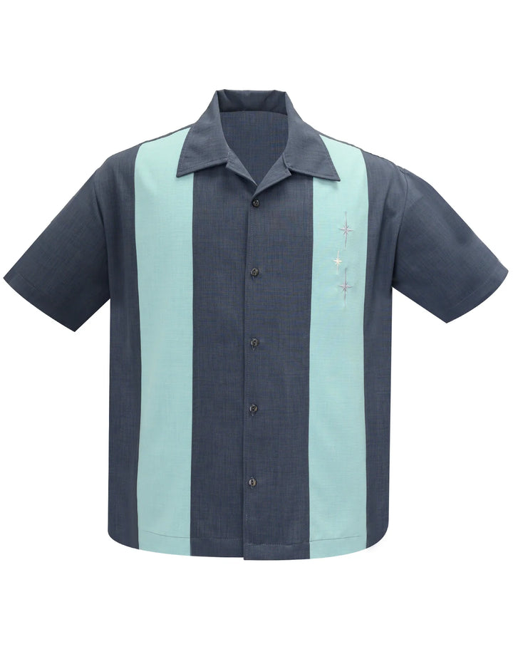 Three Star Panel Bowling Shirt
