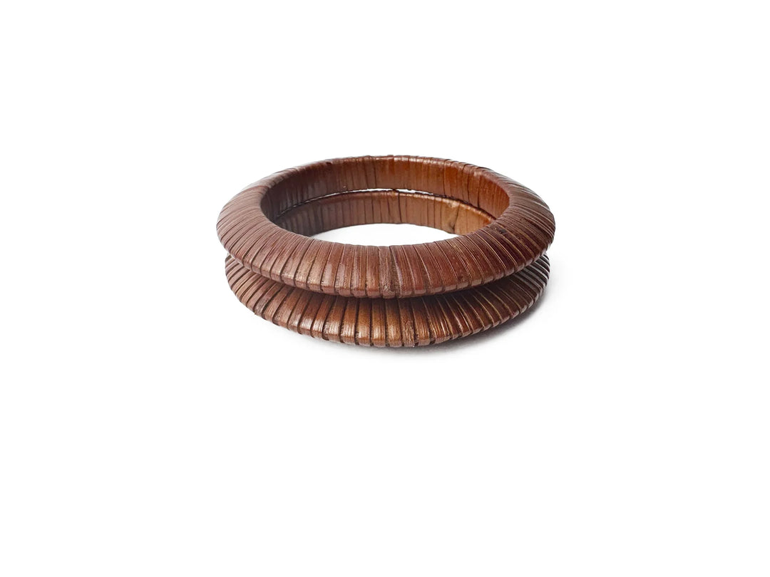 Woven Spacer Bangle Pair