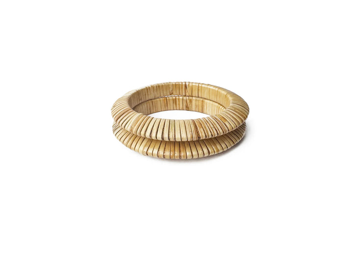 Woven Spacer Bangle Pair
