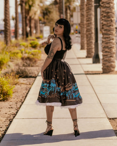 Viva Las Vegas Border Print skirt
