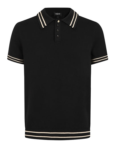 Pablo Striped Edge Knitted Polo