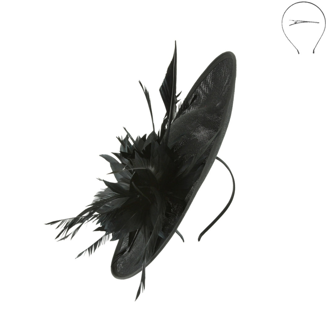 Fascinator Bow Hat with Feather