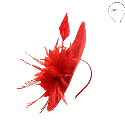 Fascinator Bow Hat with Feather